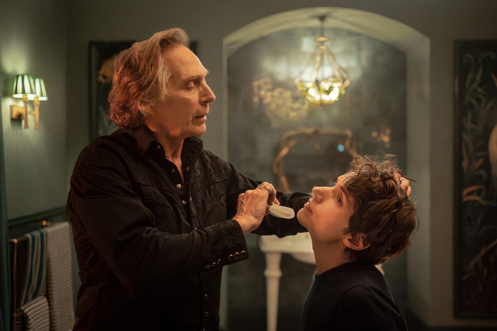 William Fichtner and Nicholas Denton in "Talamasca: The Secret Order"